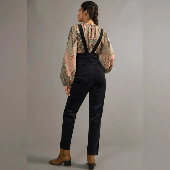 Anthropologie Corduroy Buttoned Pinafore Jumpsuit - Picture 3 of 7